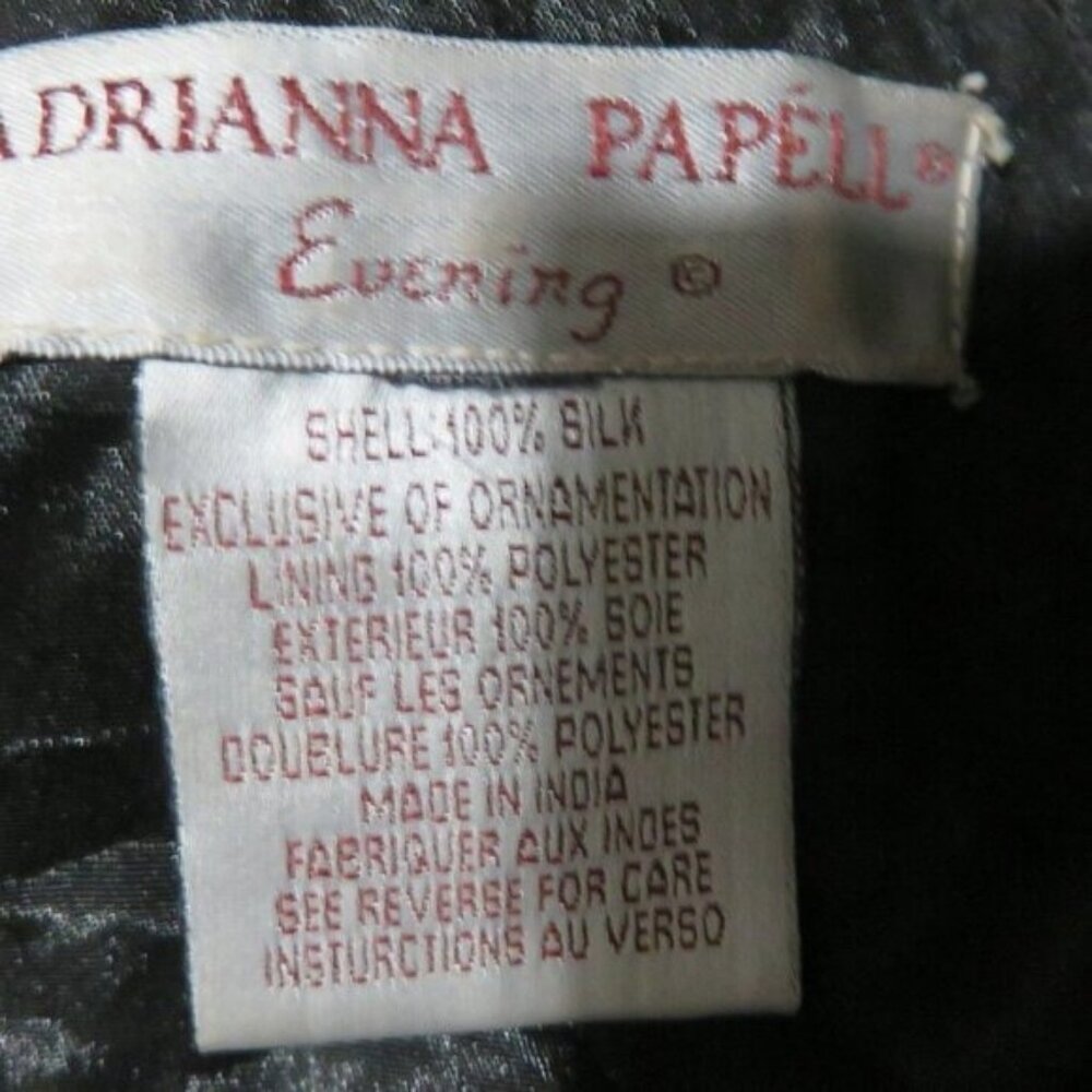 Adrianna Papell Evening 100% Italian Silk Hand Beaded Jacket Medium 10 Vintage - Picture 7 of 7